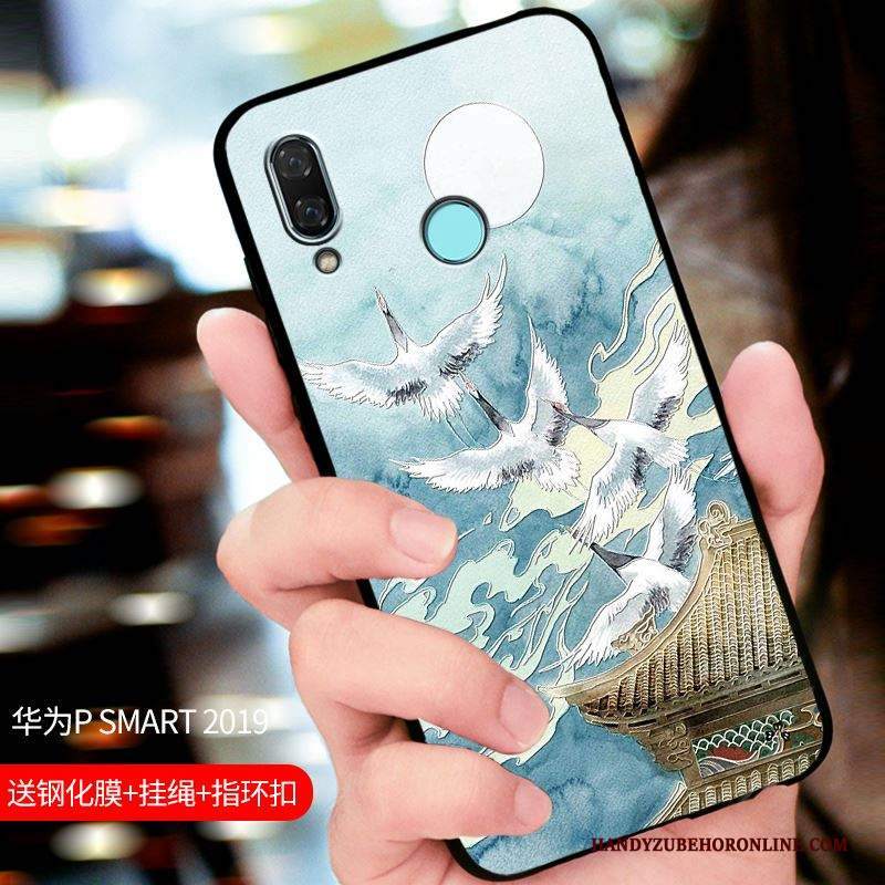 Custodia Huawei P Smart 2019 Protezione Tutto Incluso Macchiati, Cover Huawei P Smart 2019 Nerotelefono