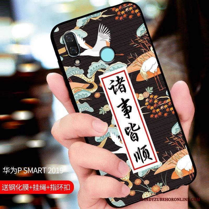 Custodia Huawei P Smart 2019 Protezione Tutto Incluso Macchiati, Cover Huawei P Smart 2019 Nerotelefono