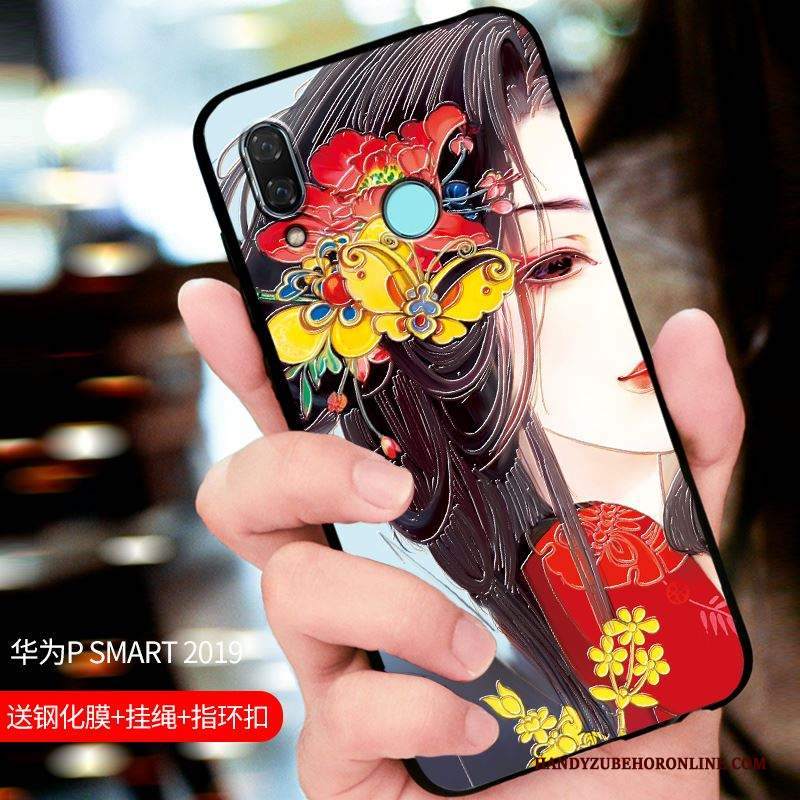 Custodia Huawei P Smart 2019 Protezione Tutto Incluso Macchiati, Cover Huawei P Smart 2019 Nerotelefono