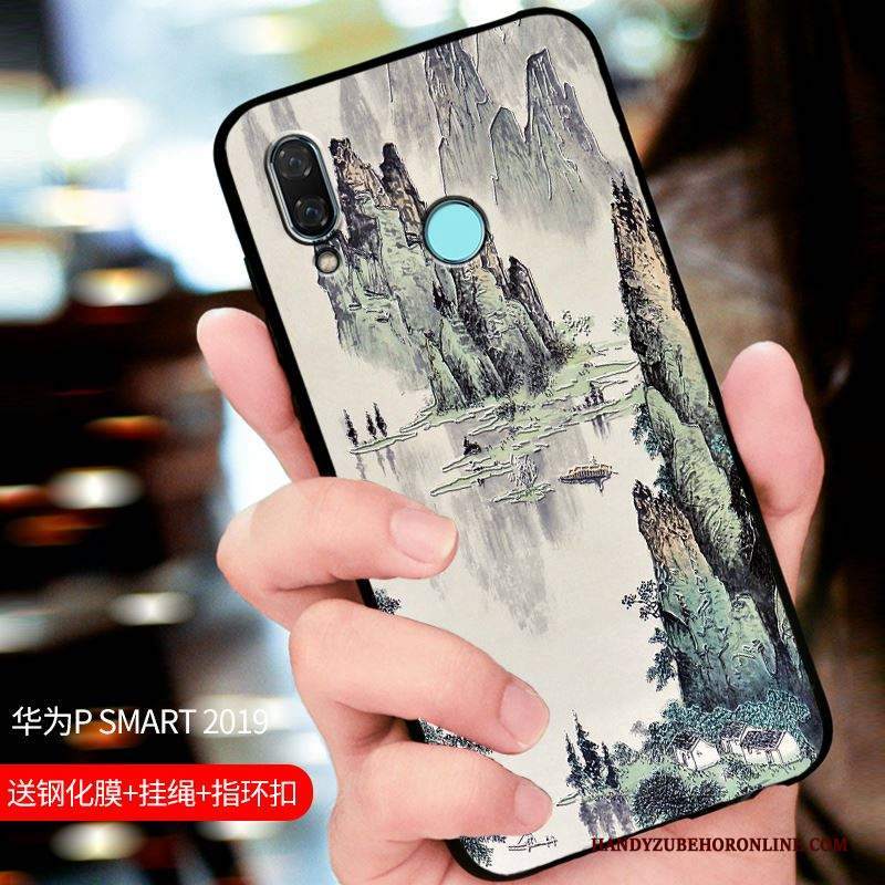 Custodia Huawei P Smart 2019 Protezione Tutto Incluso Macchiati, Cover Huawei P Smart 2019 Nerotelefono