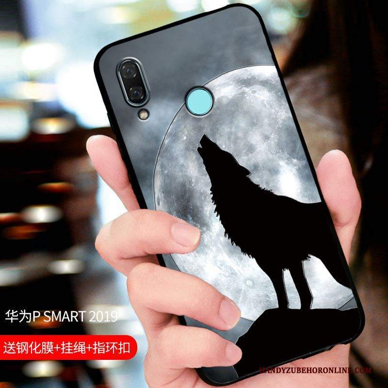 Custodia Huawei P Smart 2019 Protezione Tutto Incluso Macchiati, Cover Huawei P Smart 2019 Nerotelefono