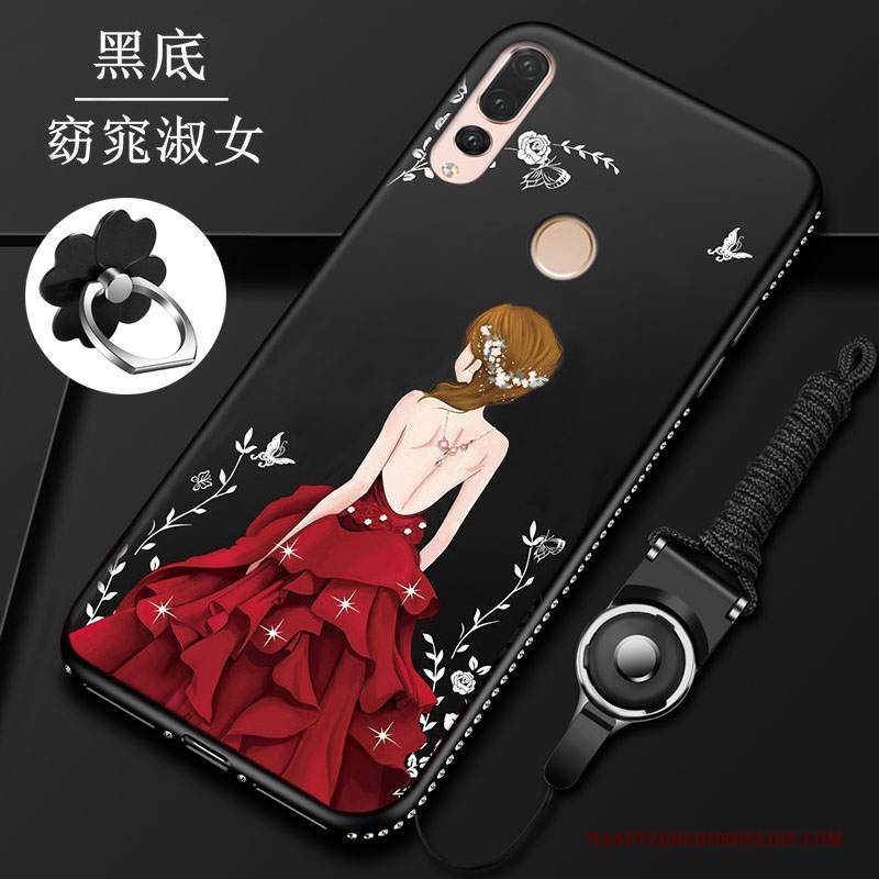 Custodia Huawei P Smart+ 2019 Silicone Morbidotelefono, Cover Huawei P Smart+ 2019 Protezione Anti-caduta Rosso