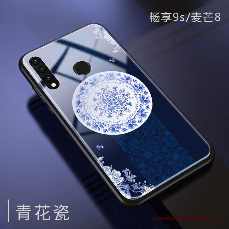 Custodia Huawei P Smart+ 2019 Silicone Pellicola Protettiva Gru, Cover Huawei P Smart+ 2019 Moda Marchio Di Tendenza Vetro