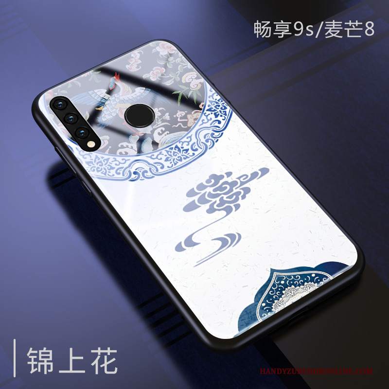 Custodia Huawei P Smart+ 2019 Silicone Pellicola Protettiva Gru, Cover Huawei P Smart+ 2019 Moda Marchio Di Tendenza Vetro