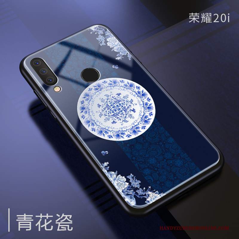 Custodia Huawei P Smart+ 2019 Silicone Pellicola Protettiva Gru, Cover Huawei P Smart+ 2019 Moda Marchio Di Tendenza Vetro