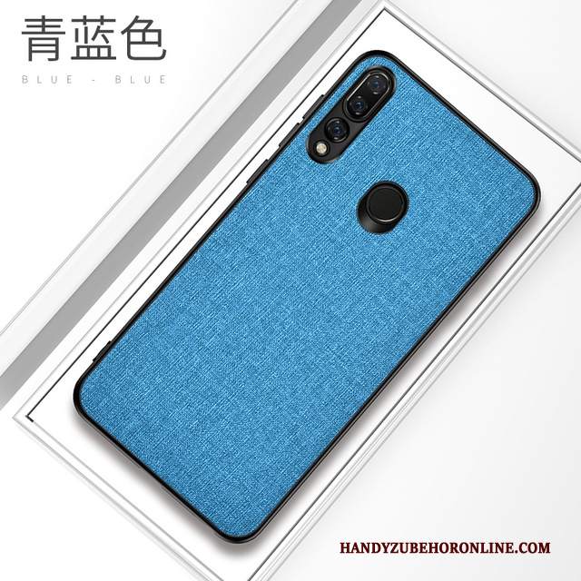 Custodia Huawei P Smart+ 2019 Silicone Pellicola Protettiva Modello, Cover Huawei P Smart+ 2019 Protezione Blu Hemming