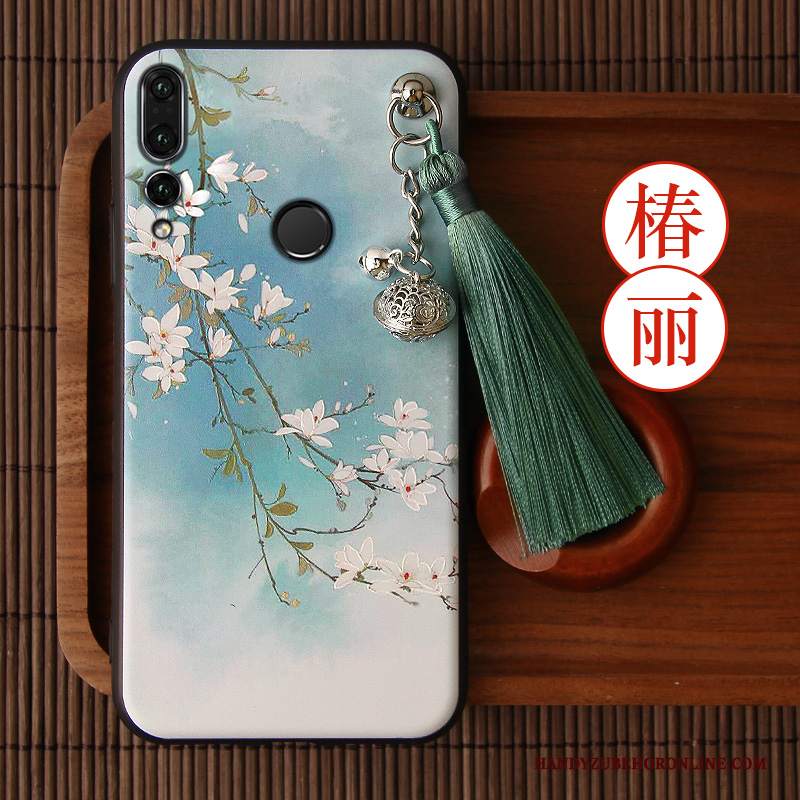 Custodia Huawei P Smart+ 2019 Vintage Anti-caduta Verde, Cover Huawei P Smart+ 2019 Creativo Marchio Di Tendenza Di Personalità