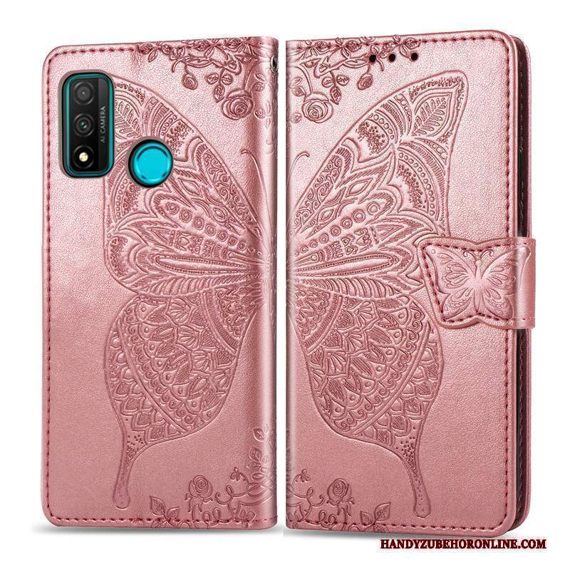 Custodia Huawei P Smart 2020 Pelle Ornamenti Appesi Goffratura, Cover Huawei P Smart 2020 Folio Telefono Bello