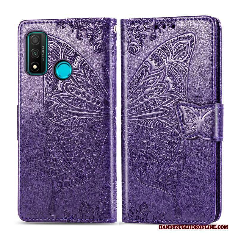 Custodia Huawei P Smart 2020 Pelle Ornamenti Appesi Goffratura, Cover Huawei P Smart 2020 Folio Telefono Bello