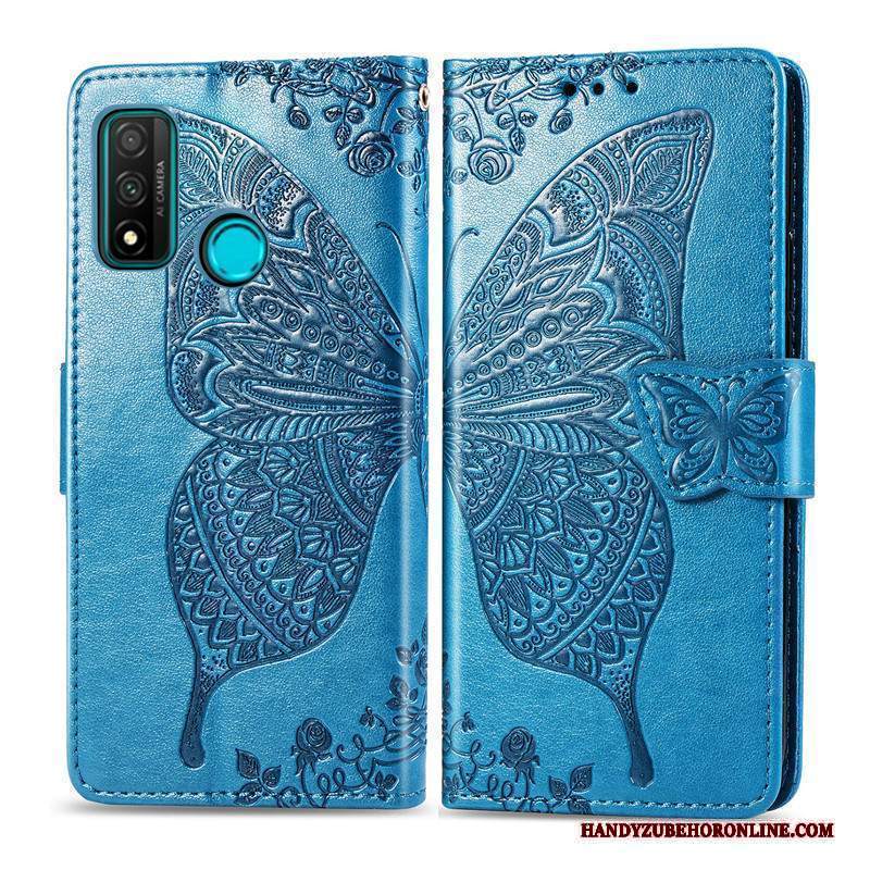 Custodia Huawei P Smart 2020 Pelle Ornamenti Appesi Goffratura, Cover Huawei P Smart 2020 Folio Telefono Bello