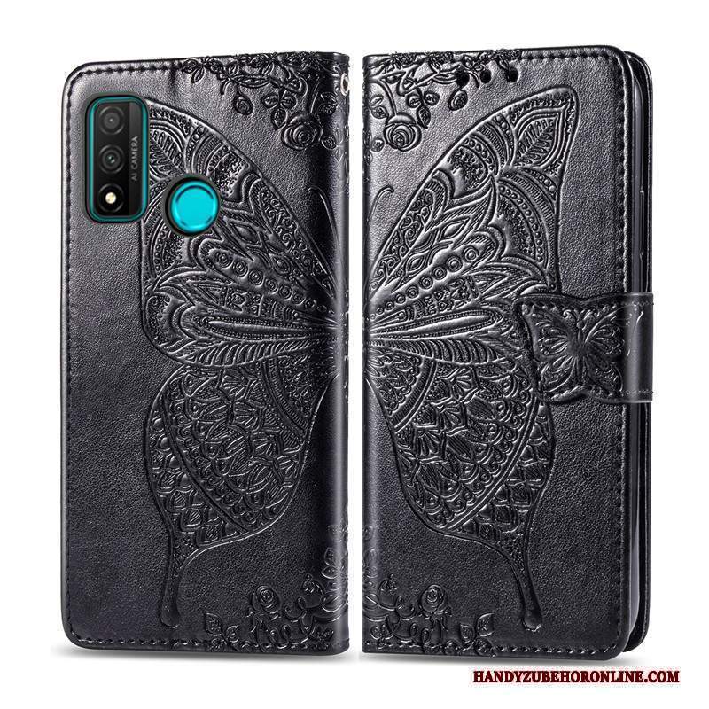 Custodia Huawei P Smart 2020 Pelle Ornamenti Appesi Goffratura, Cover Huawei P Smart 2020 Folio Telefono Bello