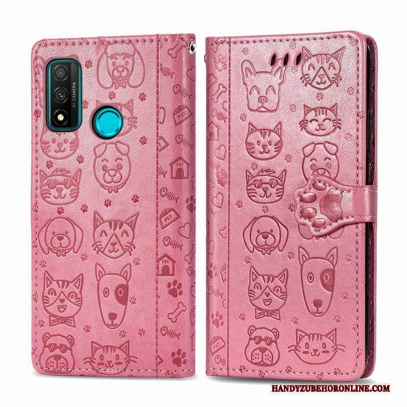 Custodia Huawei P Smart 2020 Protezione Telefono Gattino, Cover Huawei P Smart 2020 Pelle Goffratura Cane