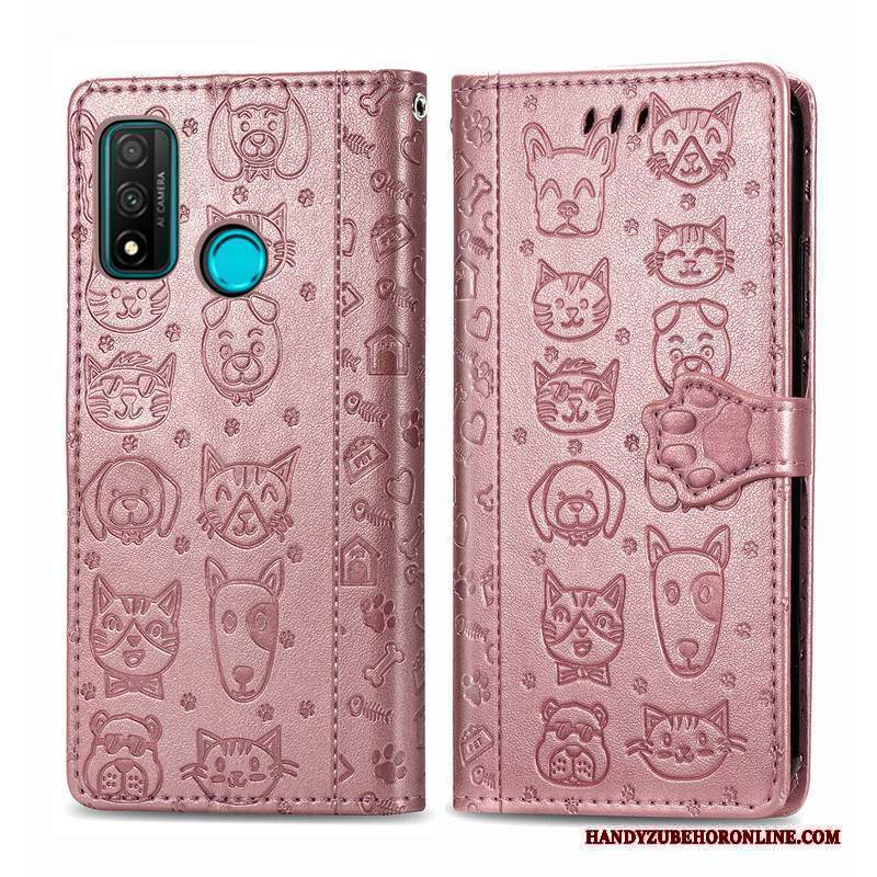 Custodia Huawei P Smart 2020 Protezione Telefono Gattino, Cover Huawei P Smart 2020 Pelle Goffratura Cane