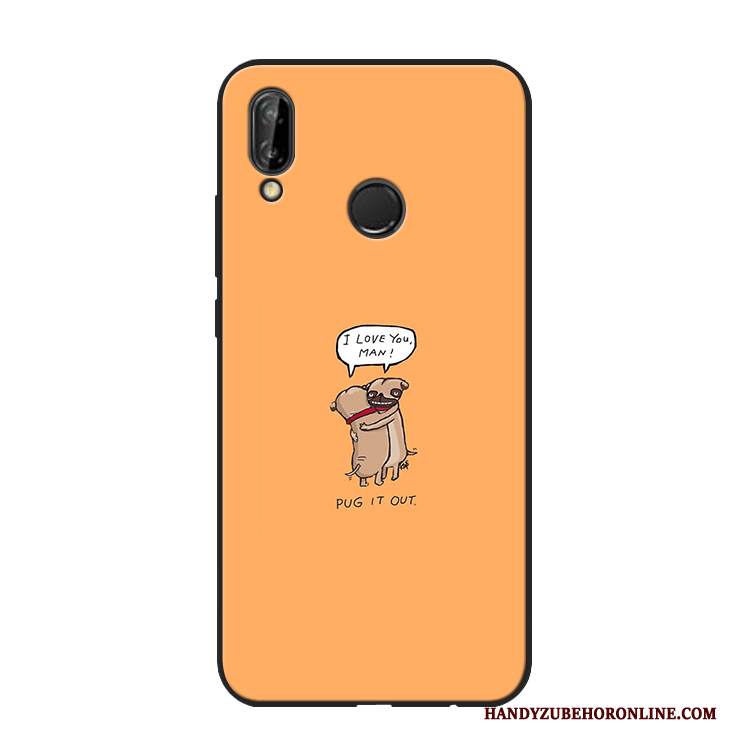 Custodia Huawei P Smart+ Cartone Animato Telefono Morbido, Cover Huawei P Smart+ Protezione Gioventù Giallo