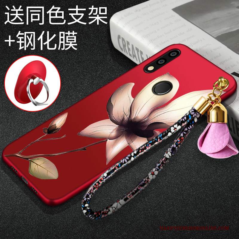 Custodia Huawei P Smart+ Creativo Telefono Anti-caduta, Cover Huawei P Smart+ Silicone Rosso Di Personalità