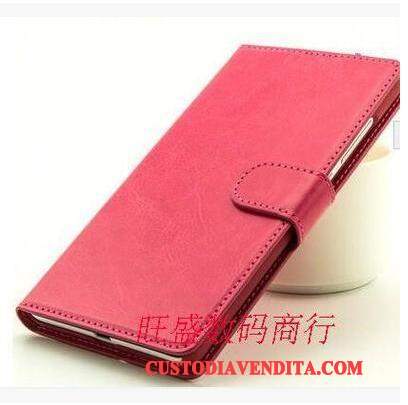 Custodia Huawei P Smart Folio Tutto Incluso Rosa, Cover Huawei P Smart Pelle Anti-cadutatelefono