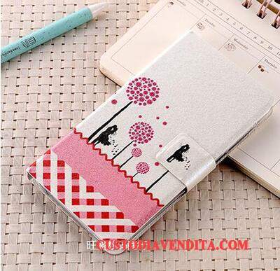 Custodia Huawei P Smart Folio Tutto Incluso Rosa, Cover Huawei P Smart Pelle Anti-cadutatelefono