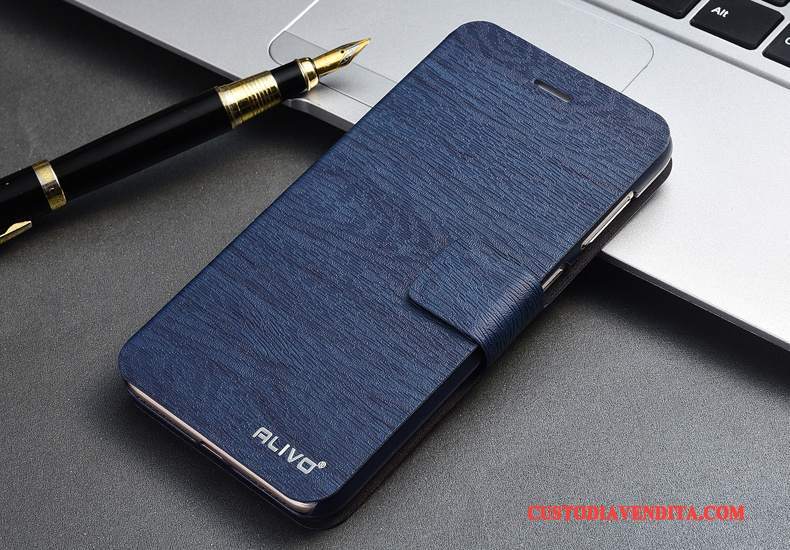 Custodia Huawei P Smart Folio Verdetelefono, Cover Huawei P Smart Pelle