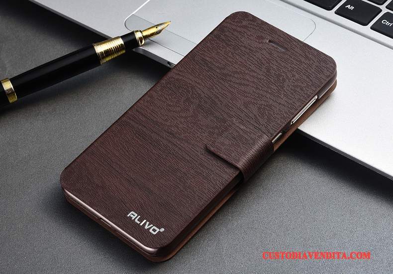 Custodia Huawei P Smart Folio Verdetelefono, Cover Huawei P Smart Pelle