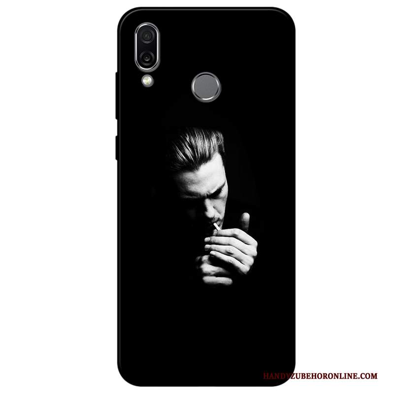 Custodia Huawei P Smart+ Moda Grigio Morbido, Cover Huawei P Smart+ Protezione Anti-caduta Amanti