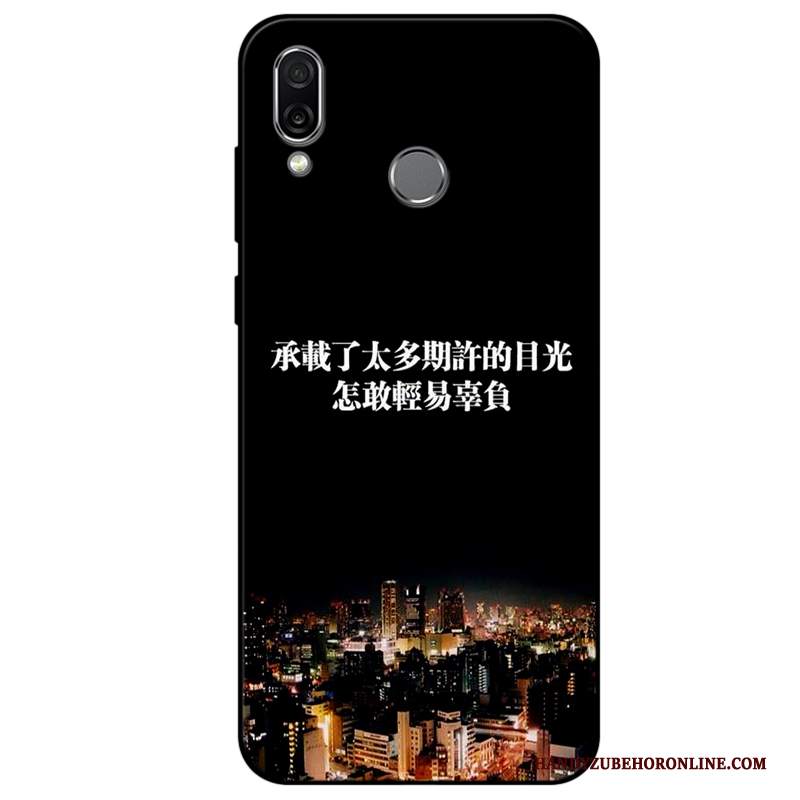 Custodia Huawei P Smart+ Moda Grigio Morbido, Cover Huawei P Smart+ Protezione Anti-caduta Amanti