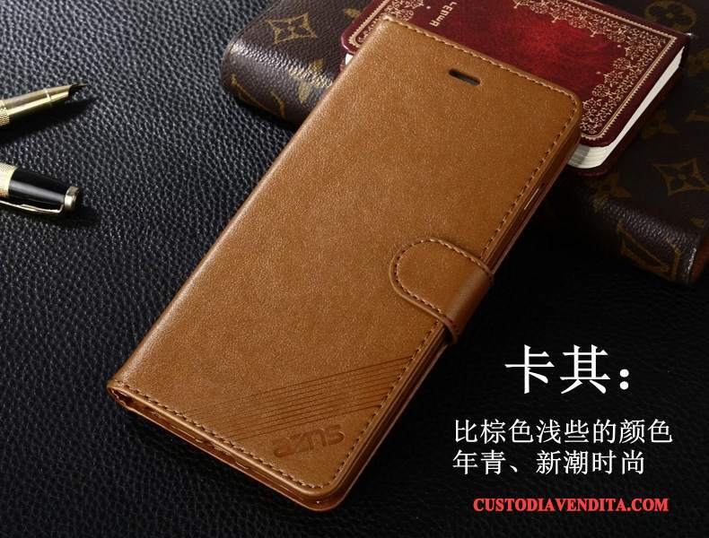 Custodia Huawei P Smart Pelle Anti-caduta Tutto Incluso, Cover Huawei P Smart Folio Telefono