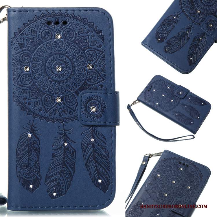 Custodia Huawei P Smart+ Pelle Ornamenti Appesi Morbido, Cover Huawei P Smart+ Strass Marchio Di Tendenzatelefono