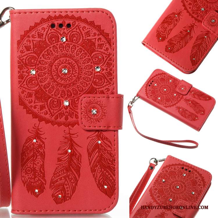 Custodia Huawei P Smart+ Pelle Ornamenti Appesi Morbido, Cover Huawei P Smart+ Strass Marchio Di Tendenzatelefono