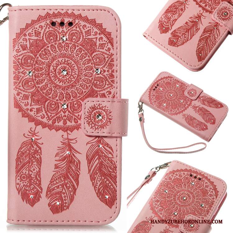 Custodia Huawei P Smart+ Pelle Ornamenti Appesi Morbido, Cover Huawei P Smart+ Strass Marchio Di Tendenzatelefono