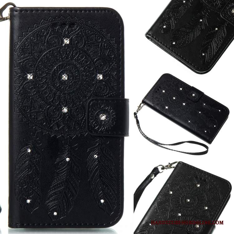 Custodia Huawei P Smart+ Pelle Ornamenti Appesi Morbido, Cover Huawei P Smart+ Strass Marchio Di Tendenzatelefono