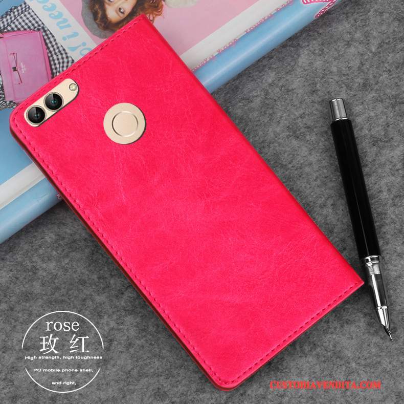 Custodia Huawei P Smart Pelle Telefono Affari, Cover Huawei P Smart Silicone Anti-caduta Morbido