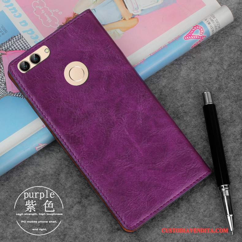 Custodia Huawei P Smart Pelle Telefono Affari, Cover Huawei P Smart Silicone Anti-caduta Morbido