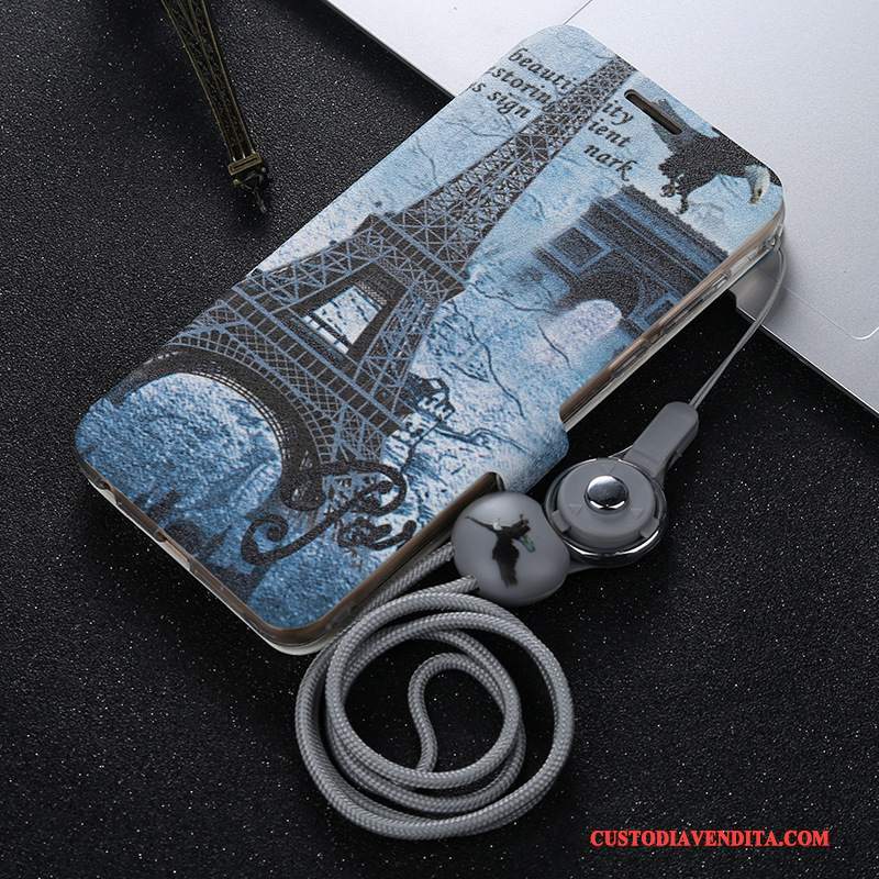 Custodia Huawei P Smart Protezione Rossotelefono, Cover Huawei P Smart Pelle Anti-caduta