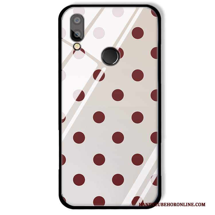 Custodia Huawei P Smart+ Protezione Stella Anti-caduta, Cover Huawei P Smart+ Punto Dell'onda Porpora