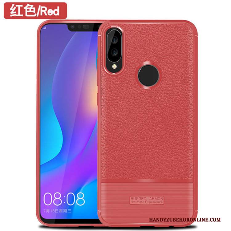 Custodia Huawei P Smart+ Protezione Telefono Modello, Cover Huawei P Smart+ Litchi Morbido