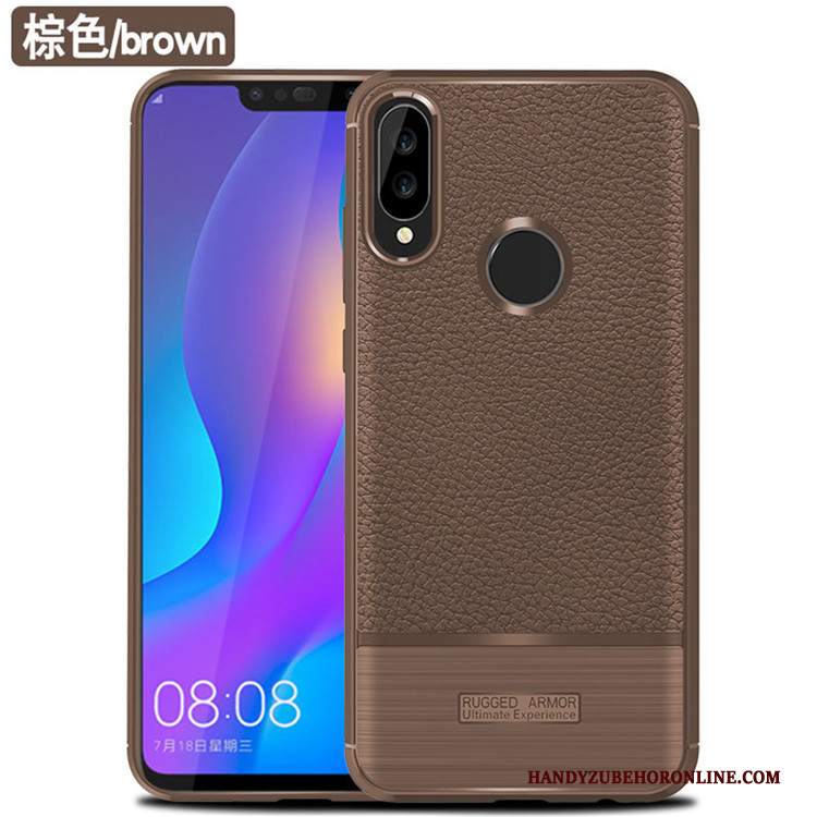 Custodia Huawei P Smart+ Protezione Telefono Modello, Cover Huawei P Smart+ Litchi Morbido