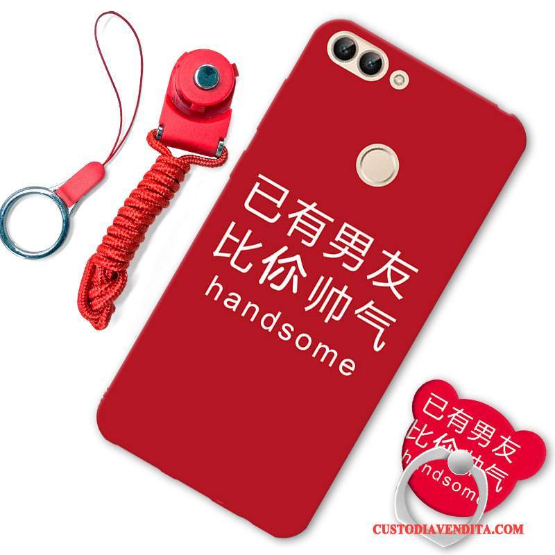 Custodia Huawei P Smart Silicone Morbido Anti-caduta, Cover Huawei P Smart Nerotelefono