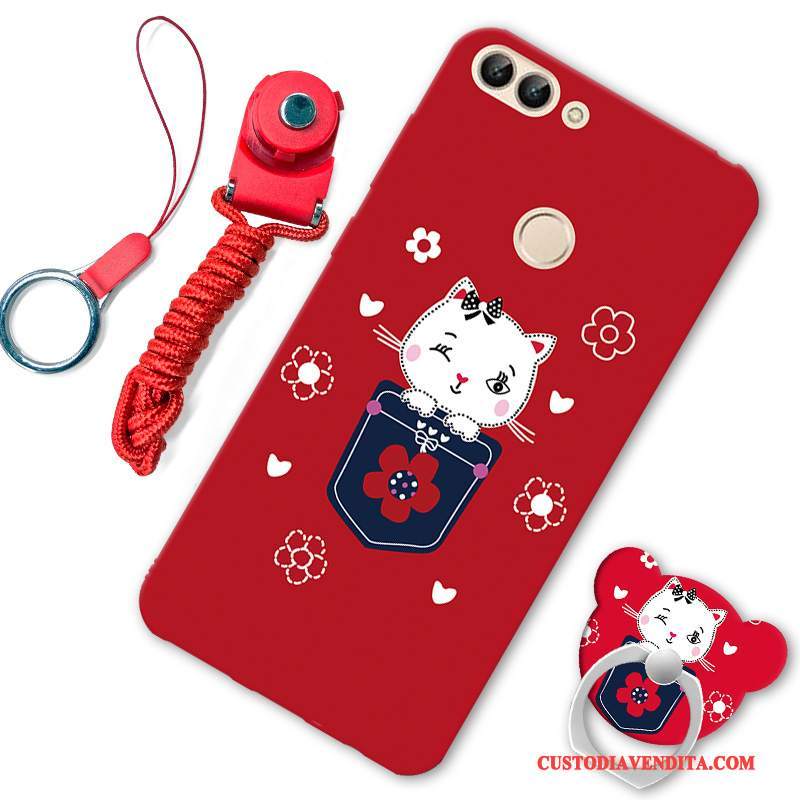 Custodia Huawei P Smart Silicone Morbido Anti-caduta, Cover Huawei P Smart Nerotelefono