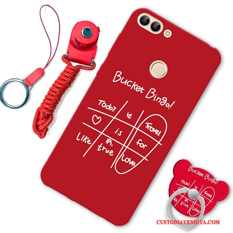 Custodia Huawei P Smart Silicone Morbido Anti-caduta, Cover Huawei P Smart Nerotelefono