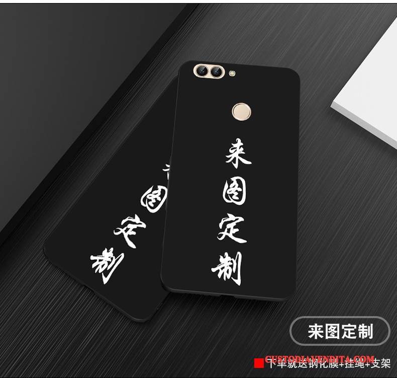 Custodia Huawei P Smart Silicone Personalizza Anti-caduta, Cover Huawei P Smart Protezione Nero Macchiati