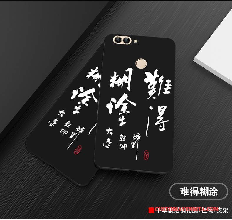 Custodia Huawei P Smart Silicone Personalizza Anti-caduta, Cover Huawei P Smart Protezione Nero Macchiati