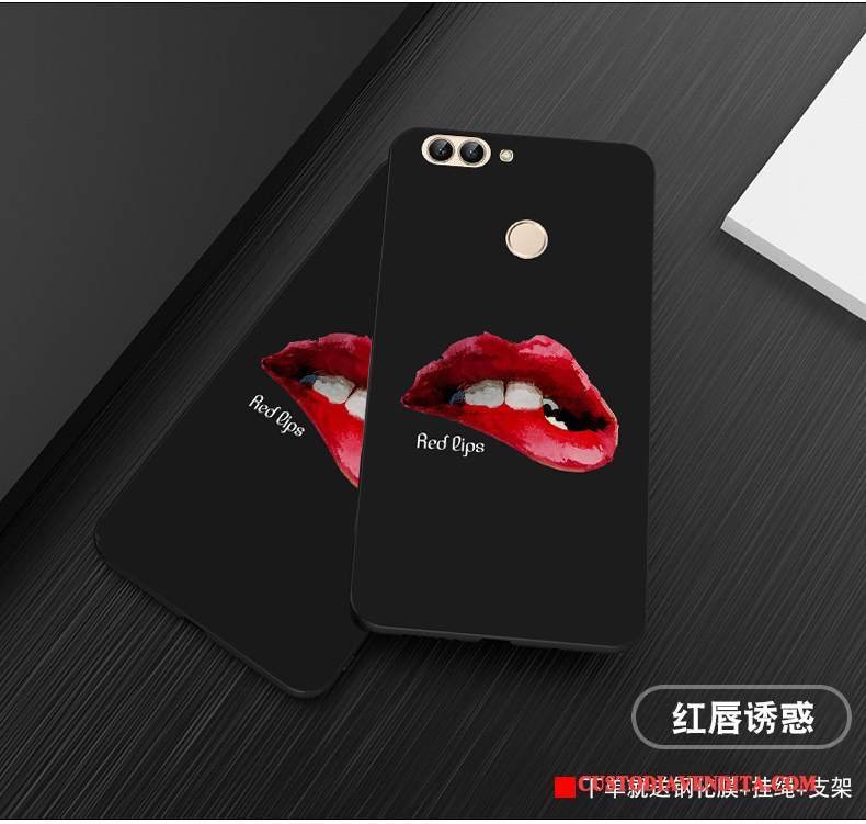 Custodia Huawei P Smart Silicone Personalizza Anti-caduta, Cover Huawei P Smart Protezione Nero Macchiati