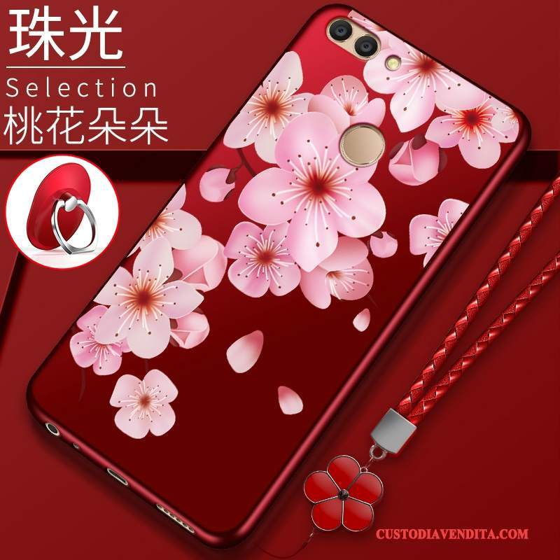 Custodia Huawei P Smart Silicone Rosso Tutto Incluso, Cover Huawei P Smart Protezione Anti-cadutatelefono