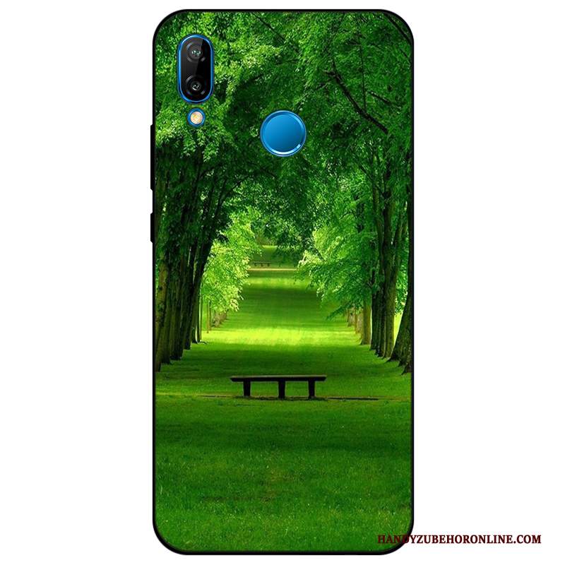 Custodia Huawei P Smart+ Silicone Telefono Di Personalità, Cover Huawei P Smart+ Protezione Nero Tutto Incluso