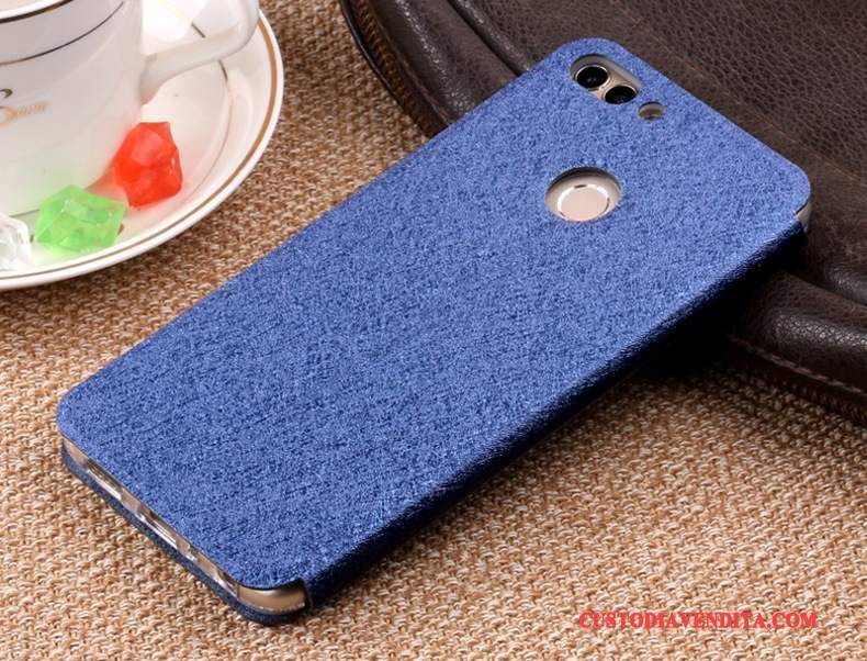 Custodia Huawei P Smart Silicone Telefono Morbido, Cover Huawei P Smart Protezione Blu Scuro