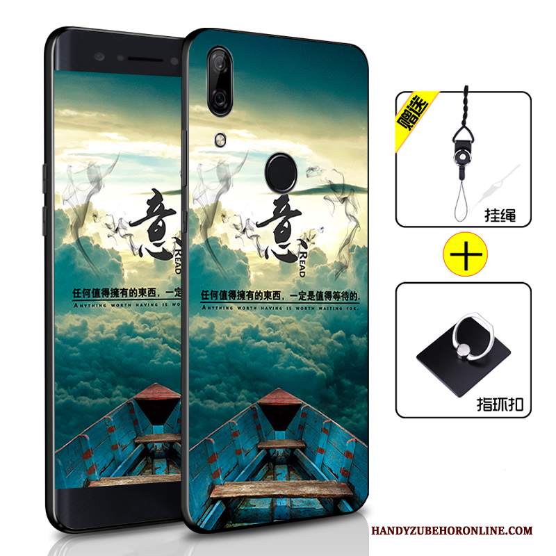 Custodia Huawei P Smart Z Silicone Nero Morbido, Cover Huawei P Smart Z Colore Tutto Inclusotelefono