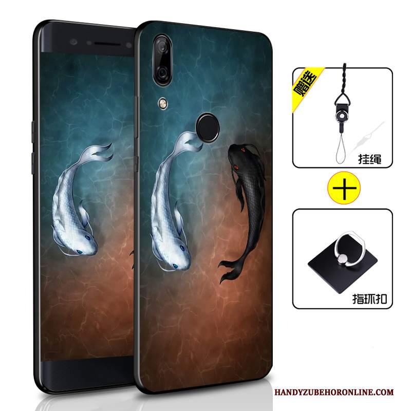 Custodia Huawei P Smart Z Silicone Nero Morbido, Cover Huawei P Smart Z Colore Tutto Inclusotelefono