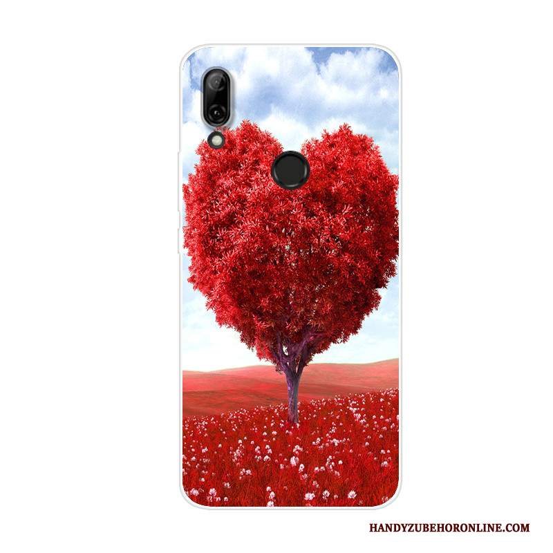 Custodia Huawei P Smart Z Silicone Telefono Cuore, Cover Huawei P Smart Z Anti-caduta Tendenza