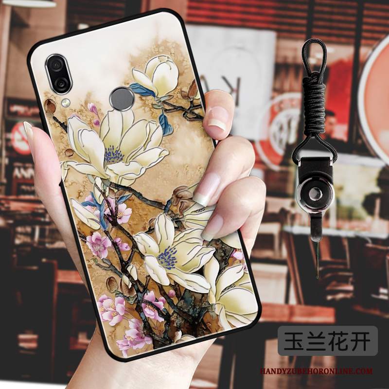 Custodia Huawei P Smart Z Vintage Fiori Stile Cinese, Cover Huawei P Smart Z Protezione Telefono Classico