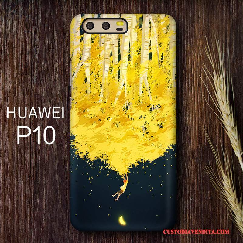 Custodia Huawei P10 Arte Di Personalità, Cover Huawei P10 Telefono Giallo